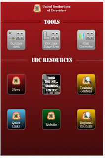 United Brotherhood of Carpenters mobile app screenshot